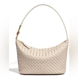 Nappa Woven Vegan Leather Shoulder Bag